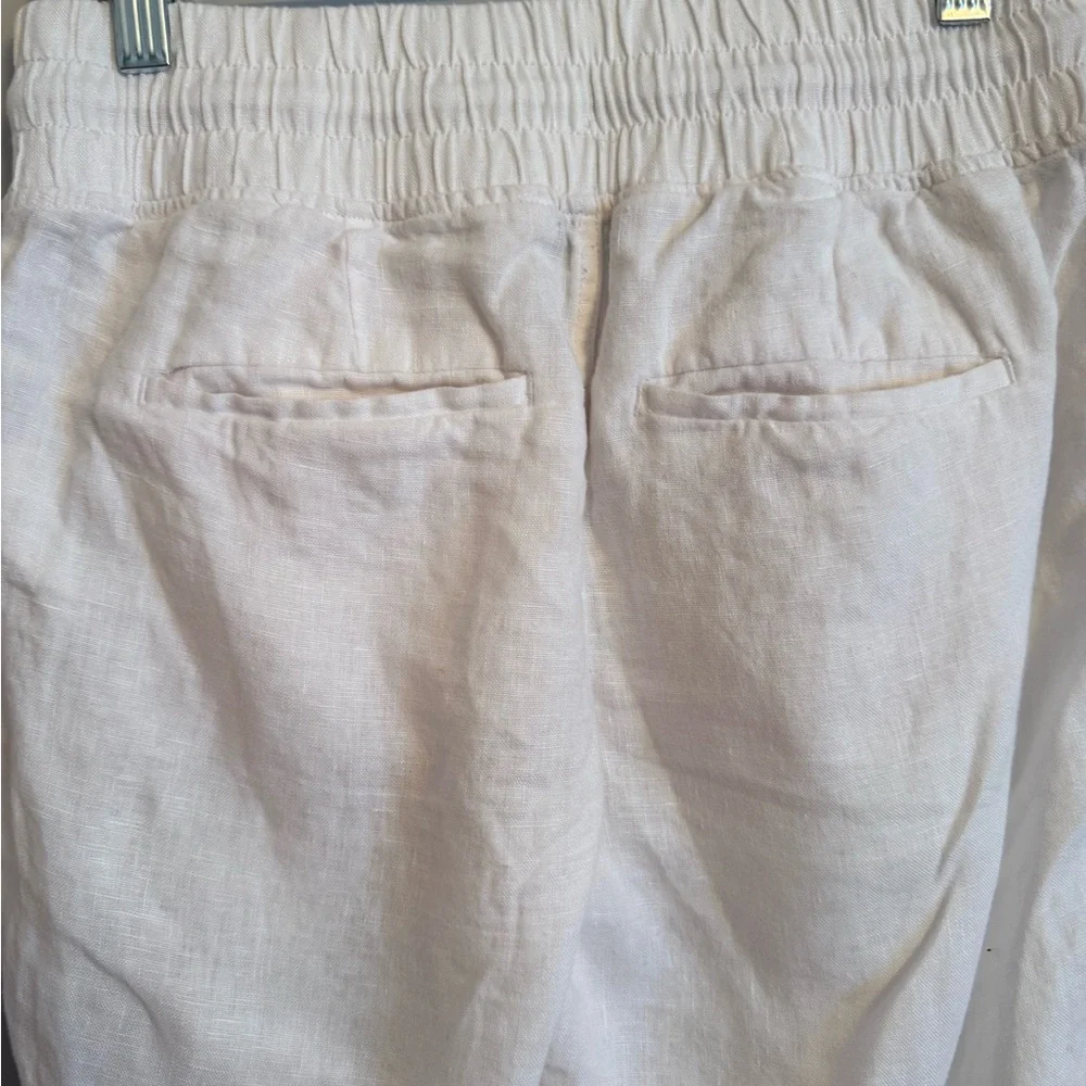 Athleta Cabo Linen Wide Leg Pant in white. - Picture 5 of 7
